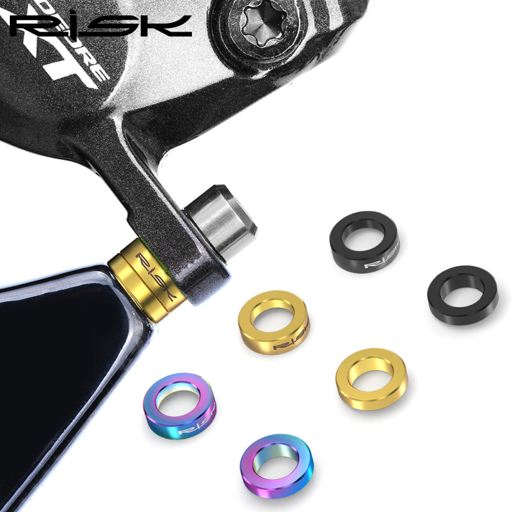 RISK Mountain and BMX Bike M6 Titanium Alloy Screws Concave-Convex Washers Brake Caliper XT Disc Brake Fixing XTR