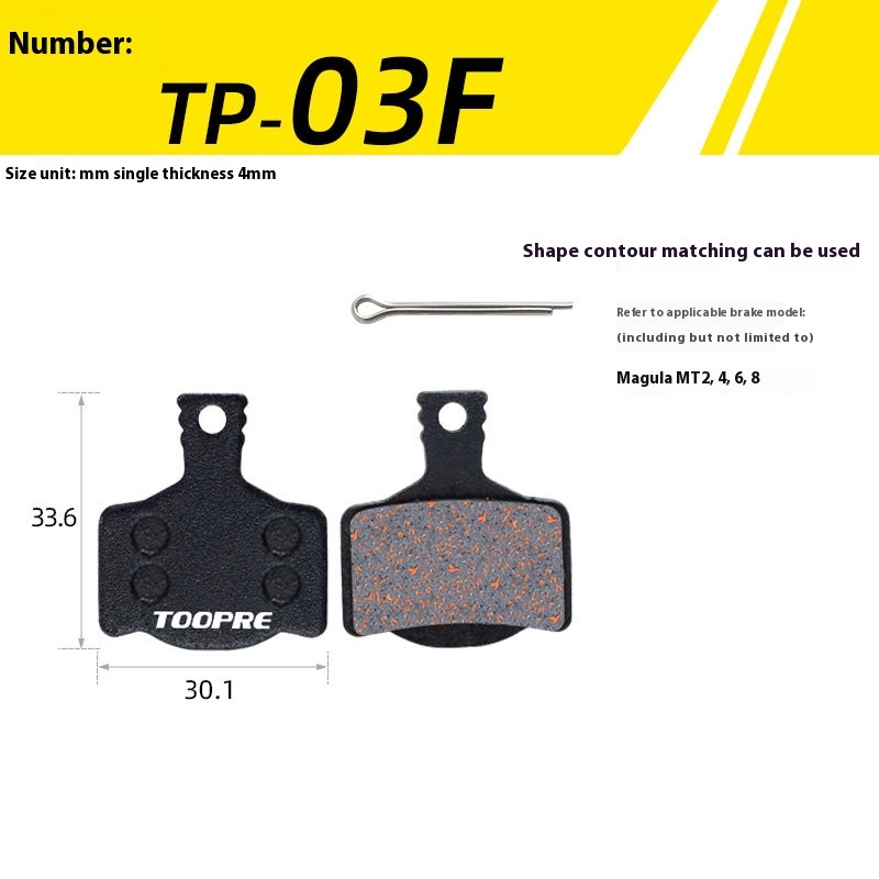 TOOPRE Mountain Bike Brake Pads Resin Semi-Metallic Disc Brake Pads for M446 355 395 BB5