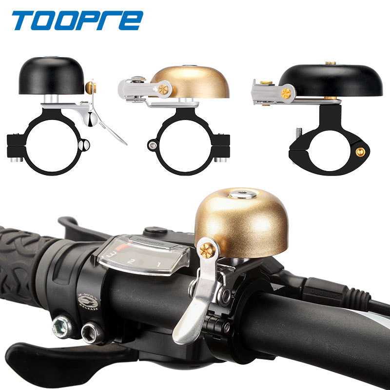 TOOPRE Bicycle Copper Bell Mountain Road Fixed Gear Manual Retro Bell Horn Bike Super Loud Sound Quality