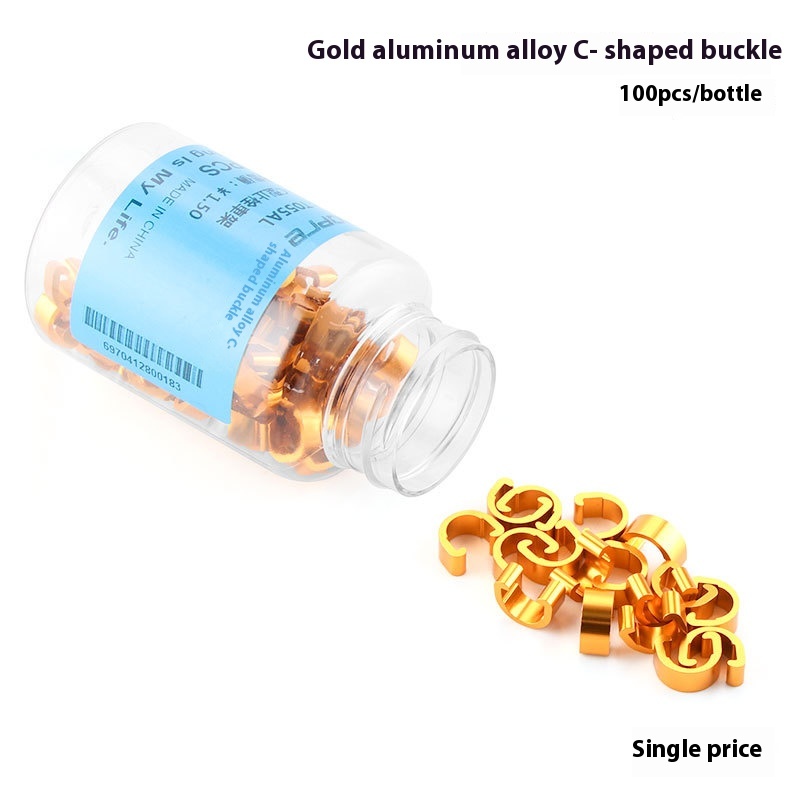 TOOPRE Aluminum Alloy C-Clips for Mountain and Road Bikes, Gear Shift and Brake Cable Housing Clips