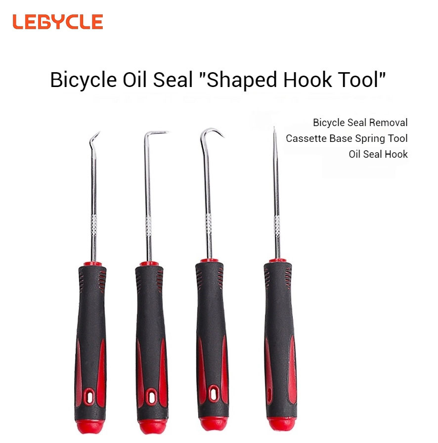 LEBYCLE Shaped Hook Bicycle Fork Tool for Cassette Base Bearing Seals and Oil Seal Removal and Maintenance