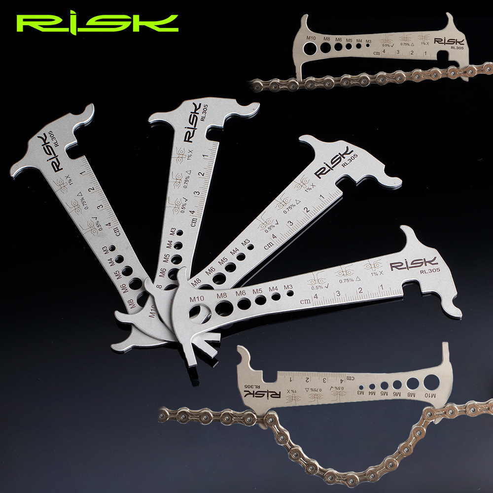 RISK Mountain Bike Chain Measuring Tool Chain Gauge Caliper Bicycle Chain Wear Inspection Tool