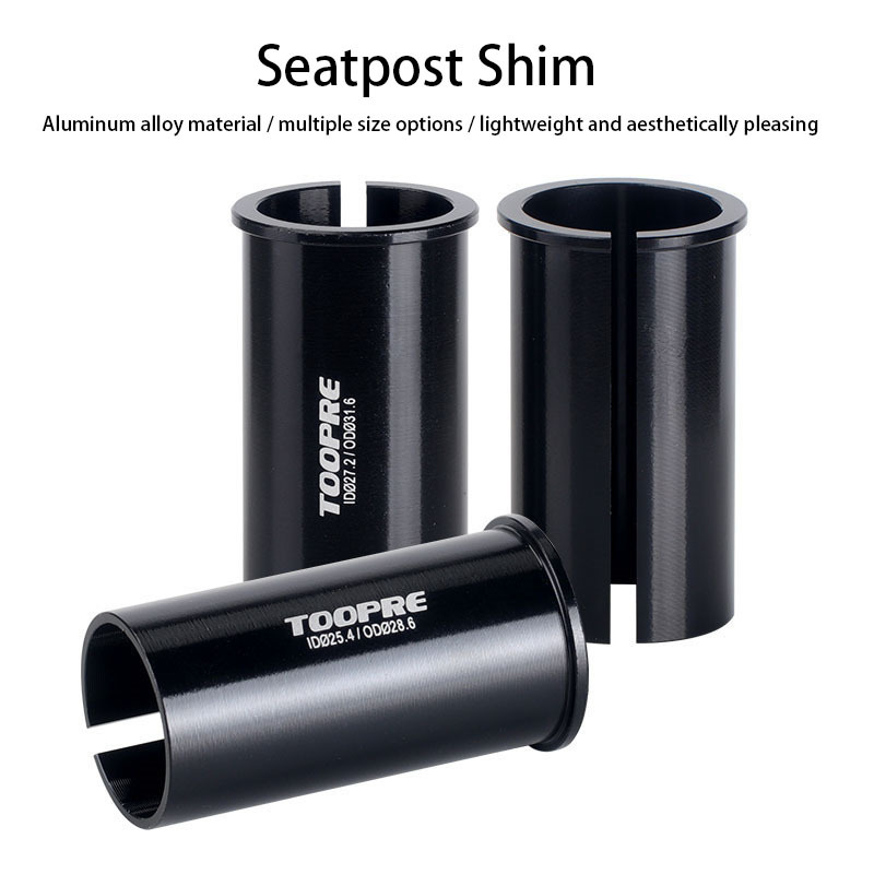 TOOPRE Bicycle Seatpost Shim Adapter for Mountain Bike Road Bike and Folding Bikes Seat Shim Adapter Conversion 25.4/27.2/31.6