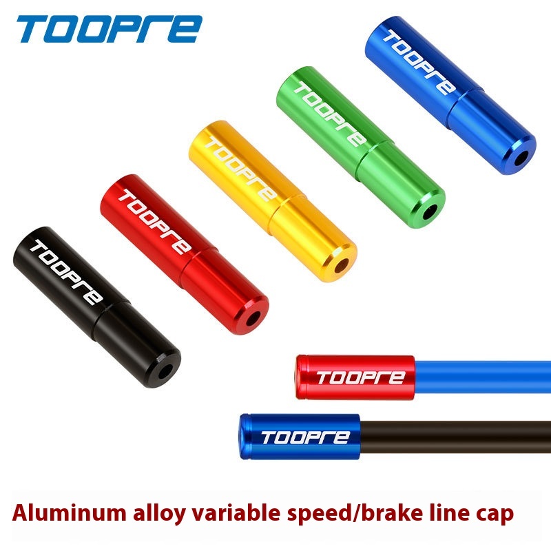TOOPRE Brake Shifter Cable End Caps Mountain Road Bicycle 4/5mm Aluminum Alloy Cable Housing Ferrules Inner Cable End Caps