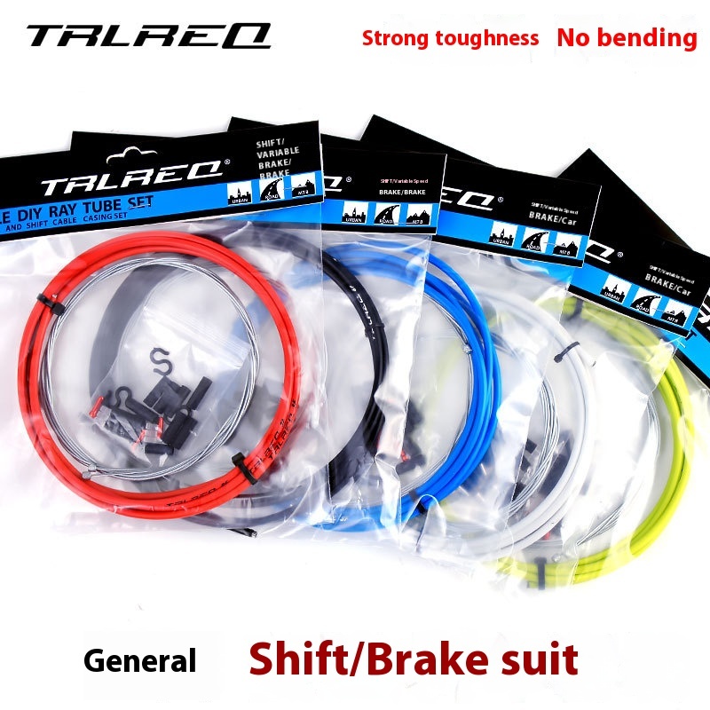 TRLREQ Bicycle Brake Cable Housing Set Inner Core Wire Mountain Road Bike Shifting Brake Line Kit