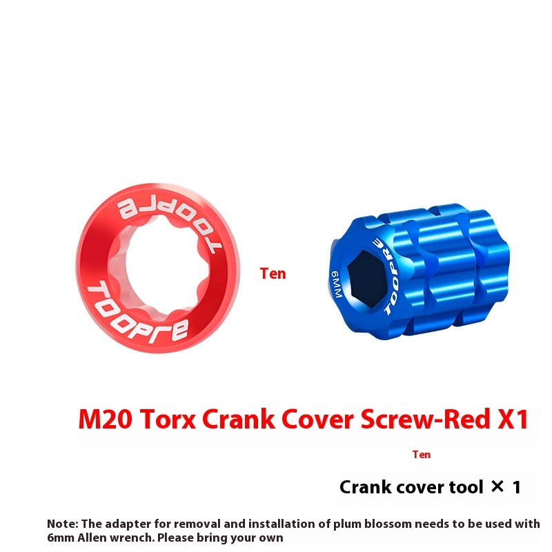 TOOPRE Colorful Aluminum Alloy Crankset Cover Screws for Mountain Bikes