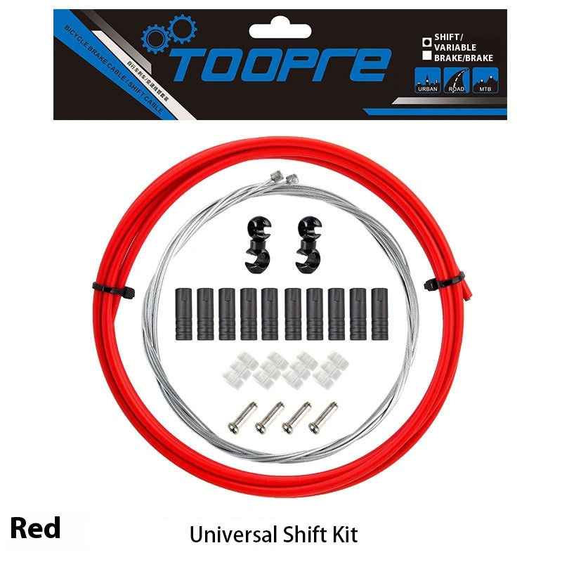 TOOPRE Bicycle Brake Cable Housing Kit Mountain/Road Bike Shift Cable Housing End Caps and Inner Cables