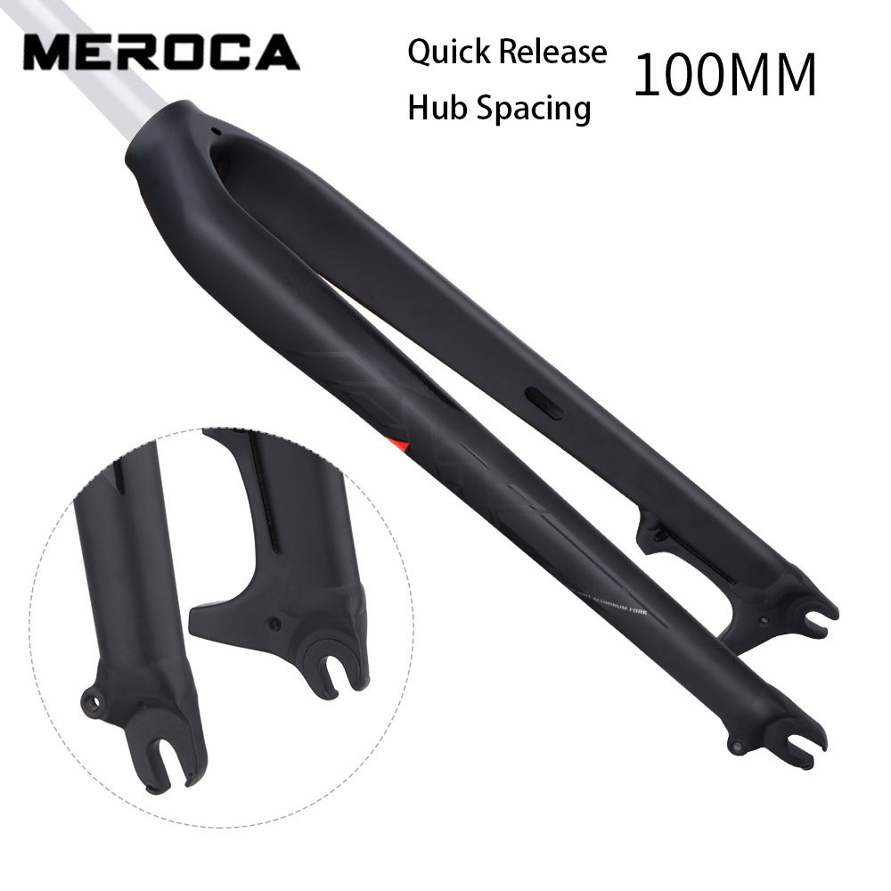 MEROCA Mountain Bike Internal Cable Routing Rigid Fork Disc Brake Front Fork 26/27.5/29 Inches Quick Release/Thru-Axle Fork