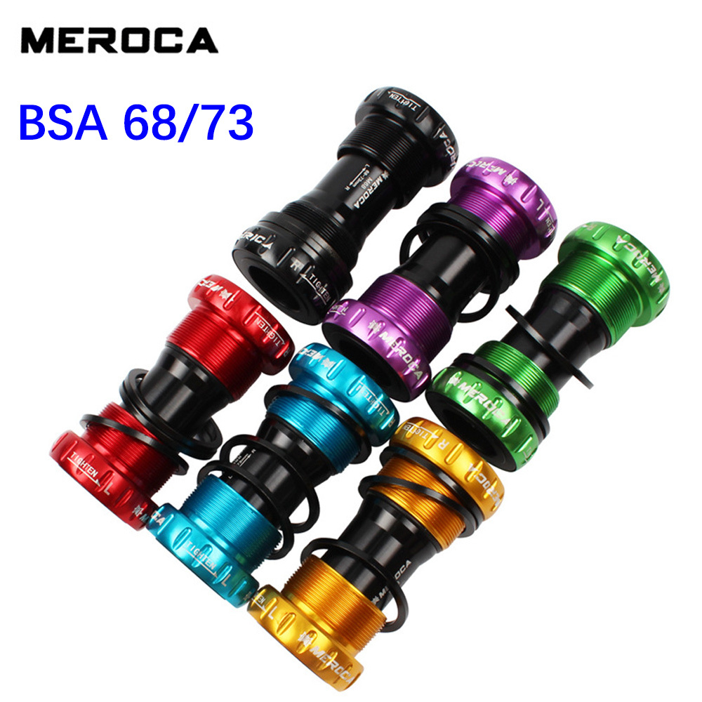 Meroca Bike Bottom bracket 68 Threaded BB English BSA 68 Bottom bracket 68 73 22 24 19 mm for Shimano for Sram GXP