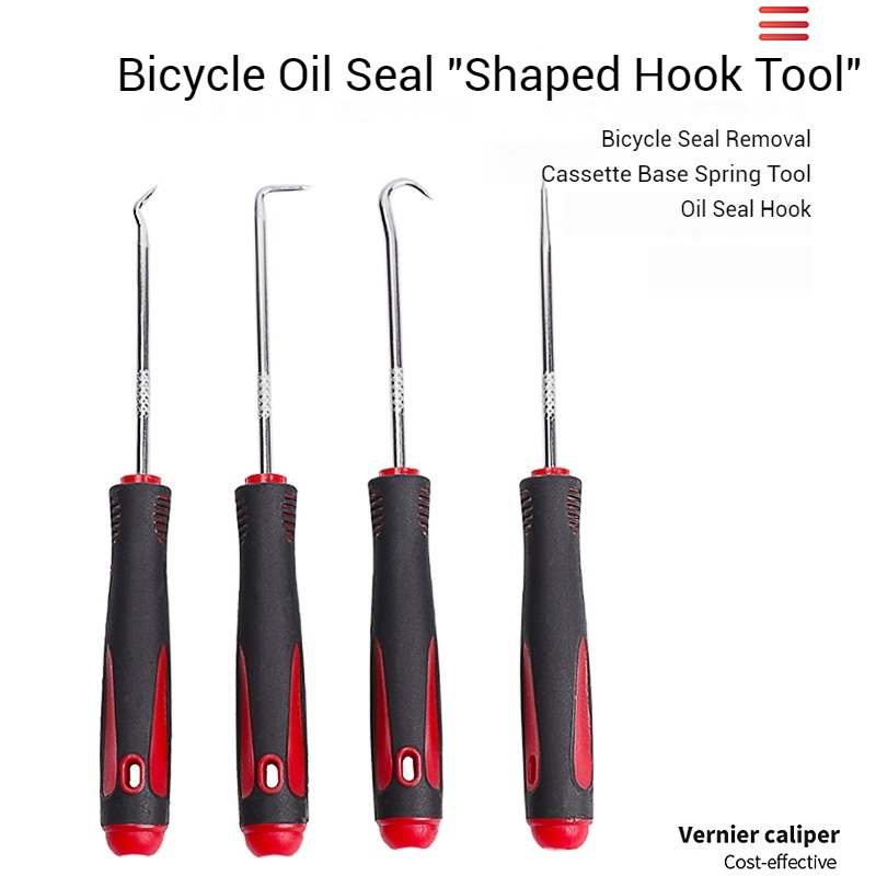 LEBYCLE Shaped Hook Bicycle Fork Tool for Cassette Base Bearing Seals and Oil Seal Removal and Maintenance
