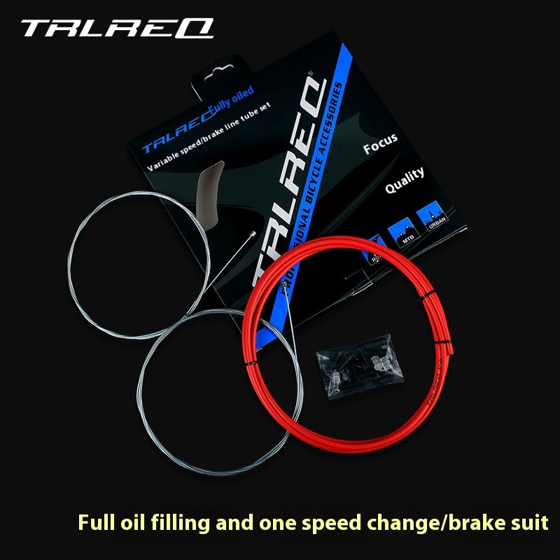 TRLREQ Bicycle Brake and Gear Shift Cable Sets for Mountain and Road Bikes Fully Lubricated Universal Kit