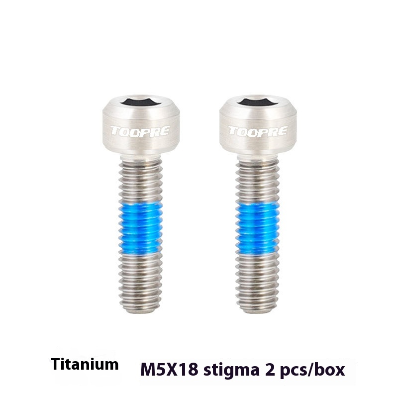 TOOPRE M5x18 Titanium Alloy Handlebar Bolts with Hand-tightened Hollow Design for Fixed Locking of Seatpost Clamps