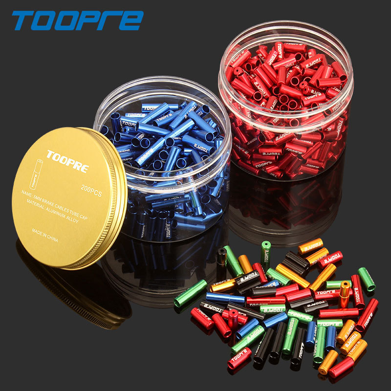 TOOPRE Brake Shifter Cable End Caps Mountain Road Bicycle 4/5mm Aluminum Alloy Cable Housing Ferrules Inner Cable End Caps