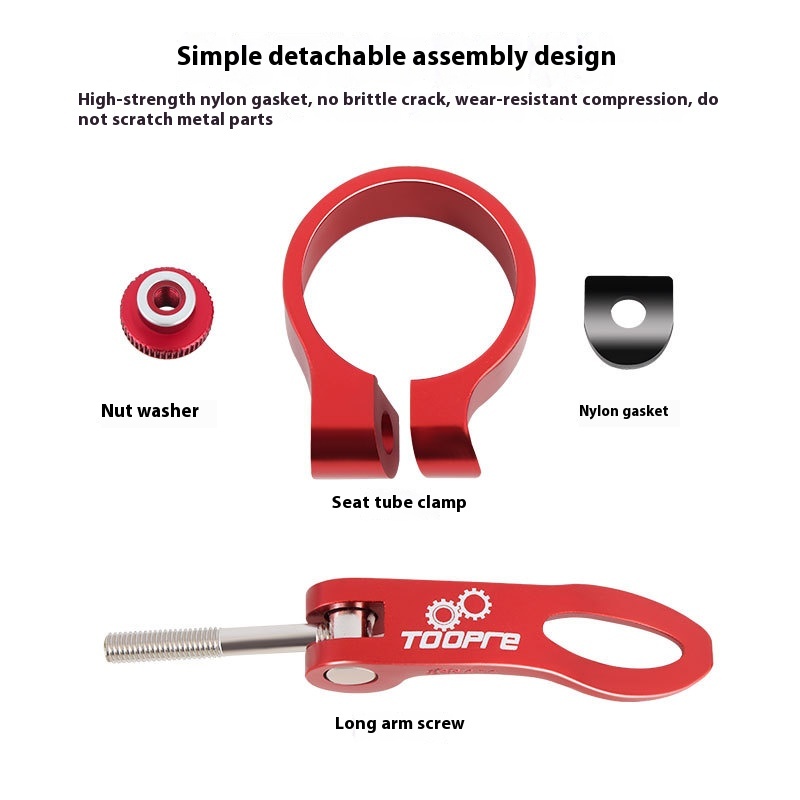 Bicycle Seatpost Clamp Quick Release Seat Tube Clamp Mountain Bike Seatpost Clamp Quick Release Ring Universal Saddle Clamp