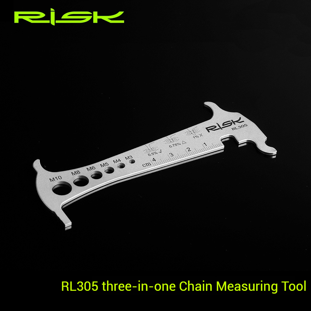 RISK Mountain Bike Chain Measuring Tool Chain Gauge Caliper Bicycle Chain Wear Inspection Tool