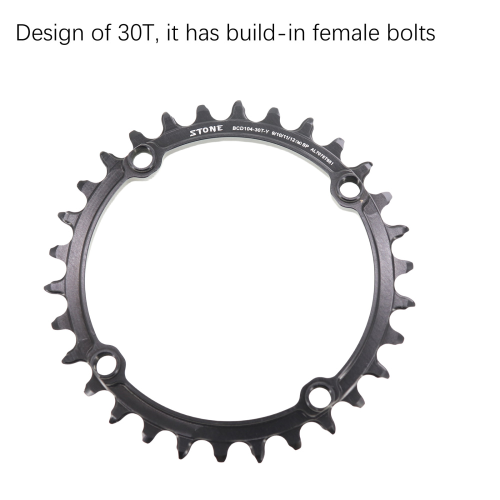 Stone Chainring Round 104BCD for Shimano M780 M610 670 for Sram X0 X7 X5 X9 30 34 40 46 48T Bike Chainwheel 12s 12 Speed 104 bcd