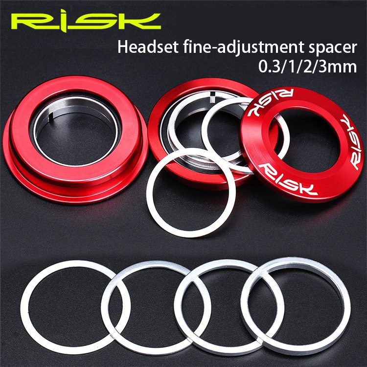 RISK Headset Fork Adjustment Washers Dust-proof Waterproof Cover Gap Head Tube Frame Adjustment Washers 0.3/1/2 mm