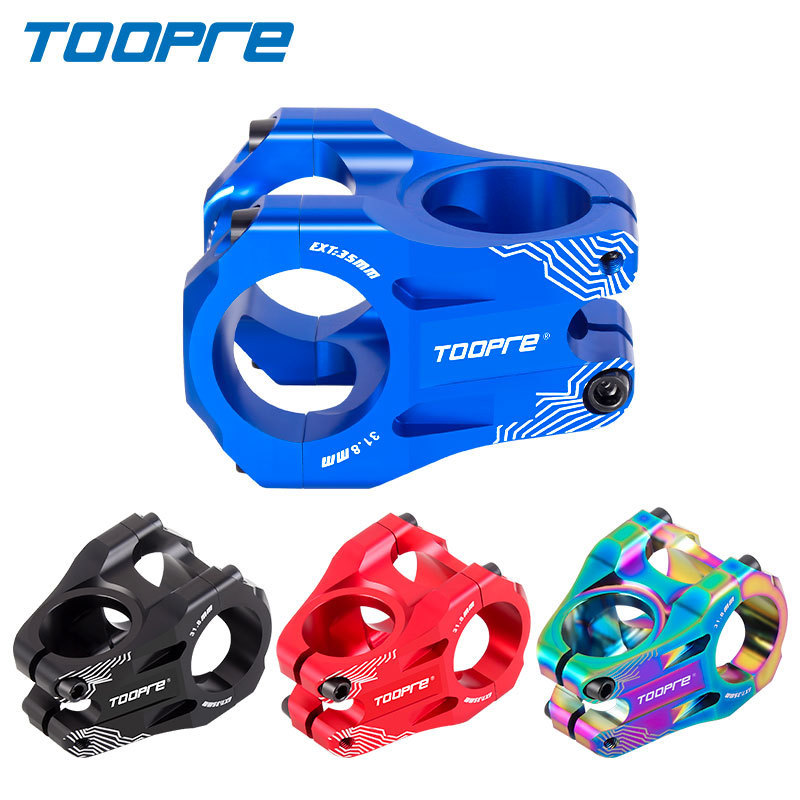 TOOPRE Mountain Bike Downhill Stem CNC Ultralight Hollowed 35MM Stem 28.6/31.8 Short Stem