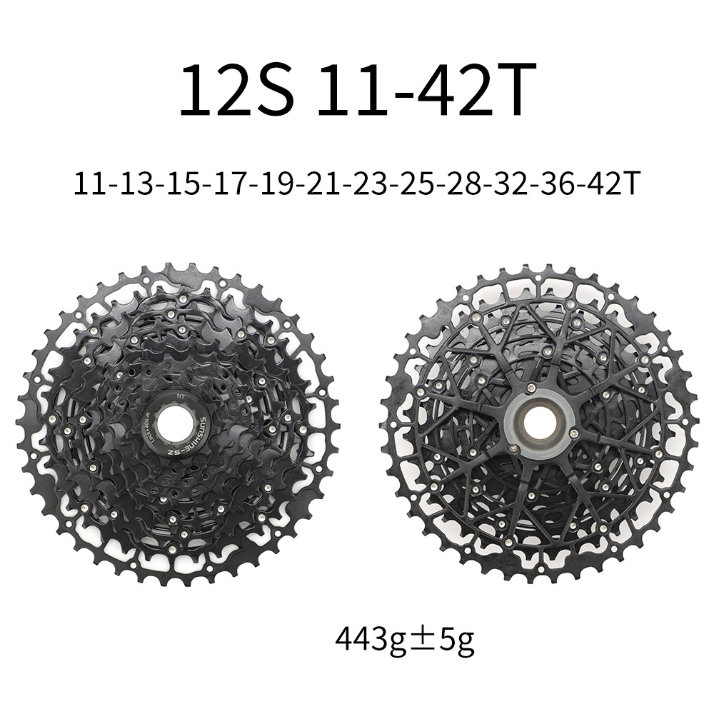 SUNSHINE-SZ HG Cassette Freewheel for MTB 9 / 10 / 11 / 12 / 13 Speed 11-40T 42T 45T 46T 48T 50T 52T All Black 2025 Version