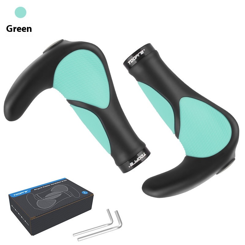 TOOPRE Lock-On Non-Slip Bicycle Grips Rubber Bullhorn Handlebar Grips for Mountain Bikes