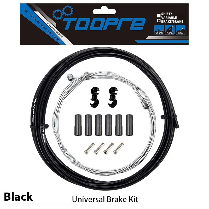 TOOPRE Bicycle Brake Cable Housing Kit Mountain/Road Bike Shift Cable Housing End Caps and Inner Cables
