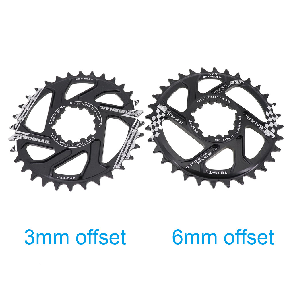 Snail GXP Chainring Round 3mm 6mm offset for Sram Eagle 28 30 32 34 36 38 40t Tooth wheel X9 X0 XX1 XO1 Mountain MTB Bike BB30