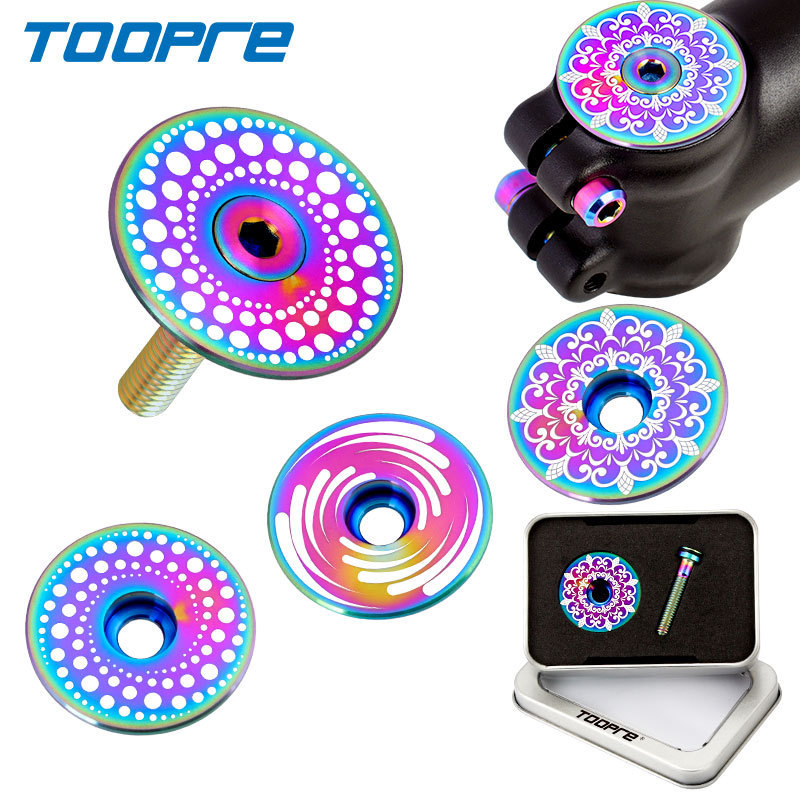 TOOPRE Titanium Alloy Stem Cap Bolt Cover Headset Top Cap Colorful Screw