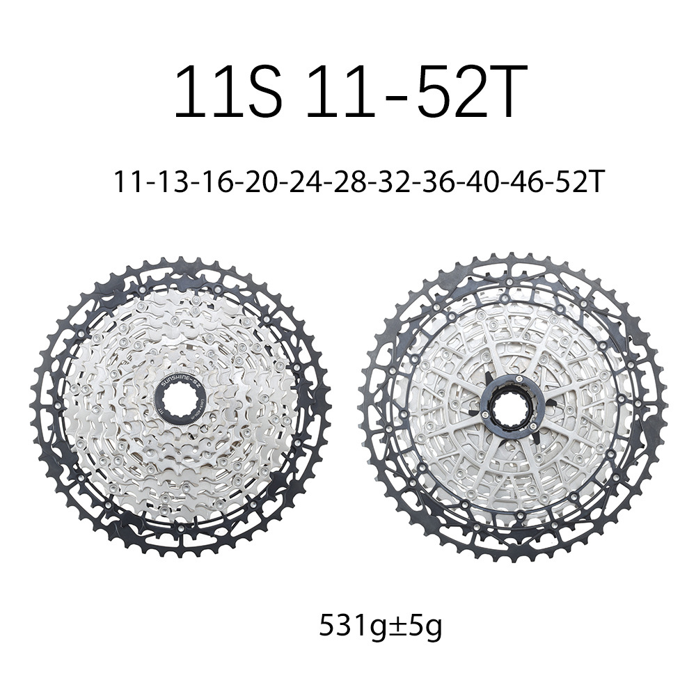 SUNSHIN HG Cassette Freewheel MTB flywheel 9 / 10 / 11 / 12 / 13 Speed 11-40T 42T 45T 46T 48T 50T 52T All Black Silver 2025 Version