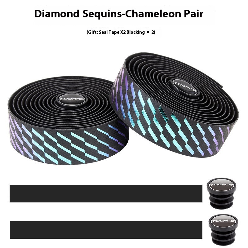 TOOPRE Road Bike Handlebar Tape Drop Bar Bike Fixed Gear Handlebar Anti-Slip Wrap Gradient Colors