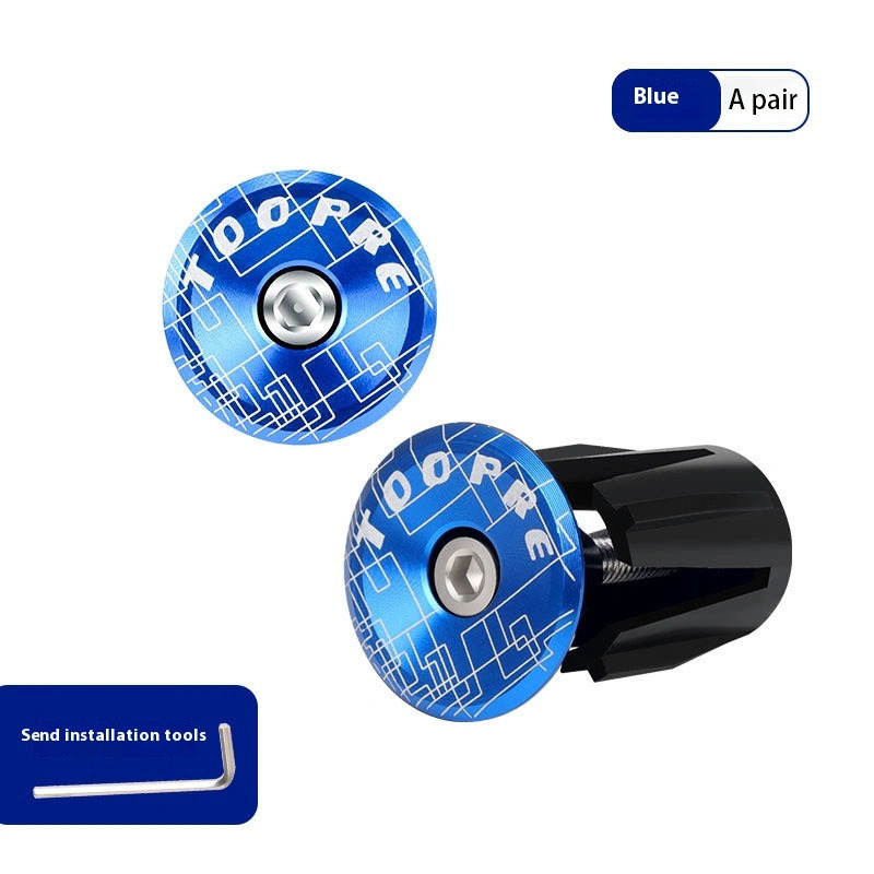TOOPRE Bicycle Expansion Locking Handlebar End Plugs Road Folding Bike Bar End Caps Colorful Aluminum Alloy Plugs