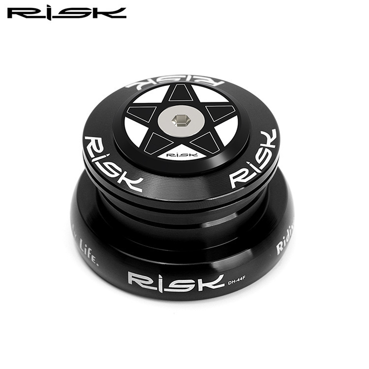RISK 4mm Straight Tapered Tube Headset Bearing 1.5 Tapered Fork Crown Race Adapter Press-Fit Headset DH-44F