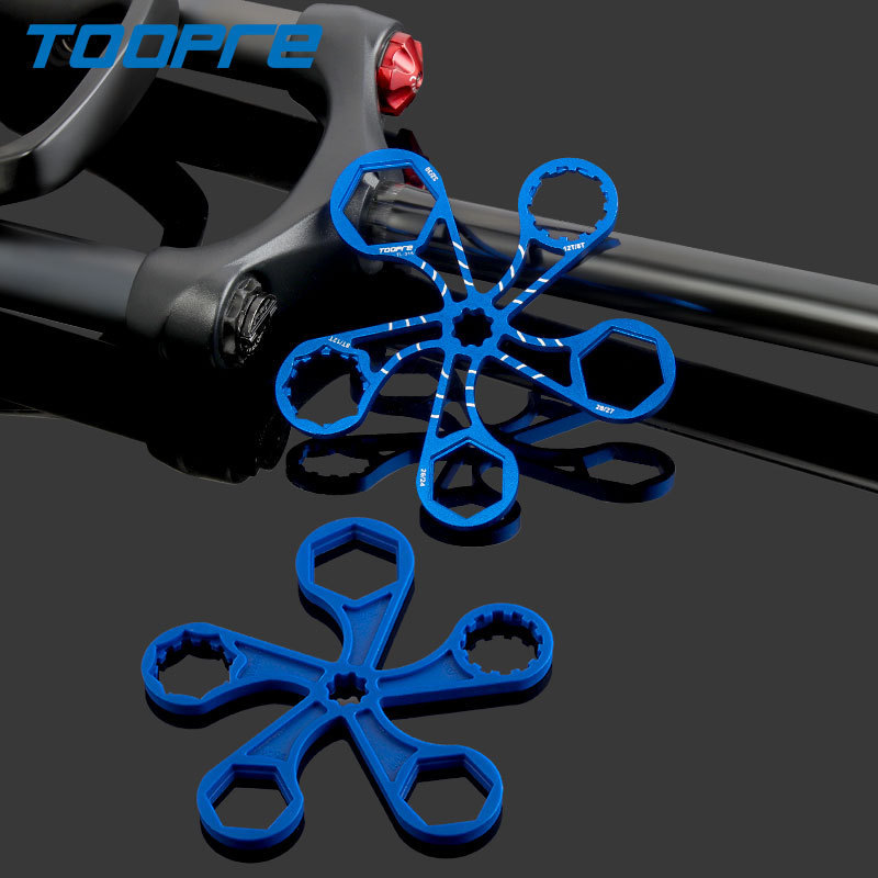 TOOPRE Mountain Bike Suspension Fork Shoulder Cap Wrench Installation and Removal Air Chamber Cap Multi-Function Repair Tool