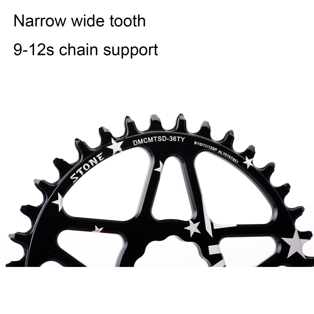 Stone Round Chainring for Special 30mm spindle crank MTB bike Cycling 30T 32T 34 36 38 40T Chain Wheel Bicycle Tooth Plate BB30 0mm offset