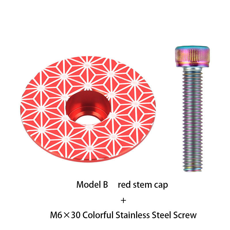 TOOPRE Mountain Bike Stem Cap Road Bike Fork Headset Colorful Cap with Screw