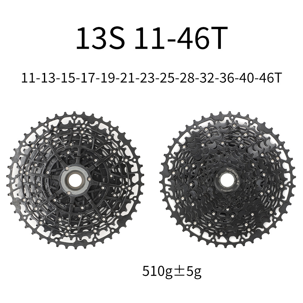 SUNSHINE-SZ HG Cassette Freewheel for MTB 9 / 10 / 11 / 12 / 13 Speed 11-40T 42T 45T 46T 48T 50T 52T All Black 2025 Version
