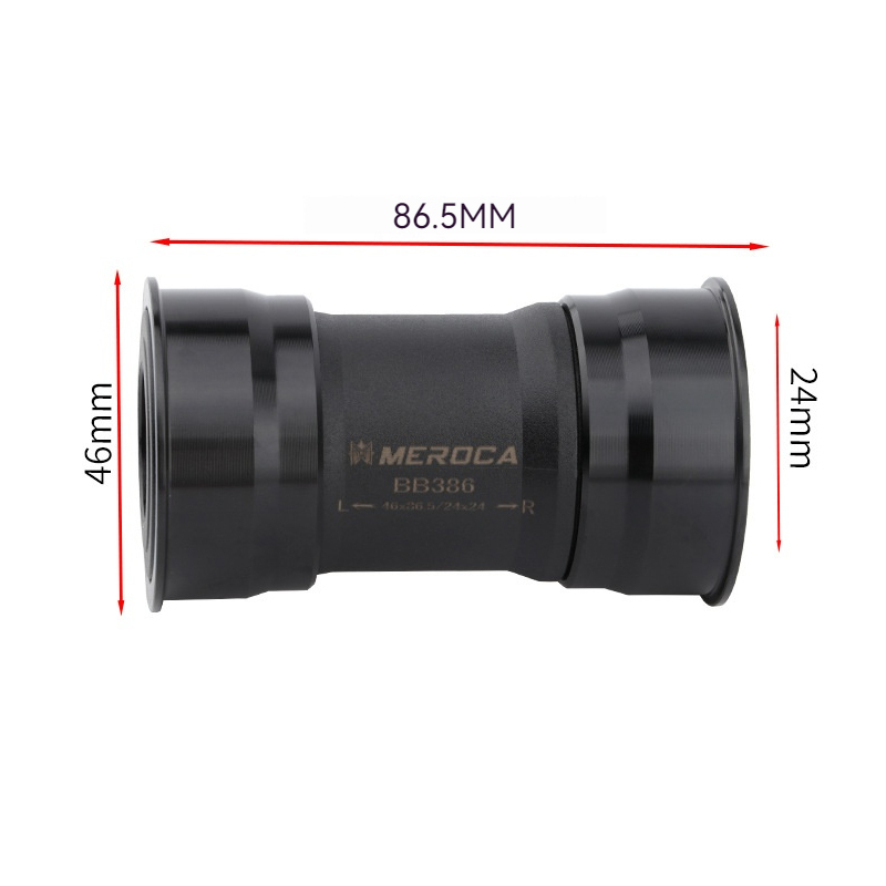 MEROCA Bike Bottom Bracket BB386 EVO PF30 BB386 to Shimano Crankset 24mm Press-in Bottom Bracket BB