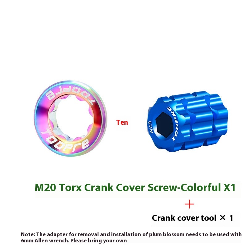 TOOPRE Colorful Aluminum Alloy Crankset Cover Screws for Mountain Bikes