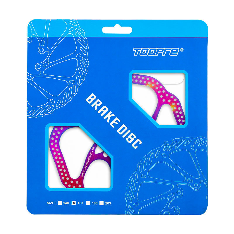 TOOPRE Bicycle Disc Rotor 160/180 Colorful Mountain Bike Disc Color Hollow Ultra-Light Six-Bolt Brake Rotor