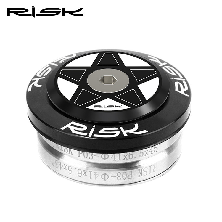 RISK Road/Fixed Gear 41/41.8/42mm Straight Tube Headset Internal Fully Hidden Bearings for 28.6mm Frame Fork