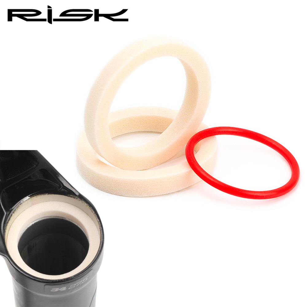 RISK Shock Absorber Fork Oil-Absorbing Foam Rings for Mountain Bikes - Oil Seals Dust Seals Maintenance Foam Rings Oil Collection Rings 32/34/35/36MM