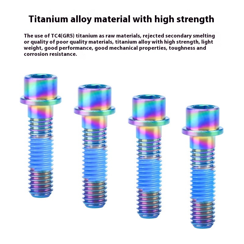 TOOPRE M5x18 Titanium Alloy Handlebar Bolts with Hand-tightened Hollow Design for Fixed Locking of Seatpost Clamps