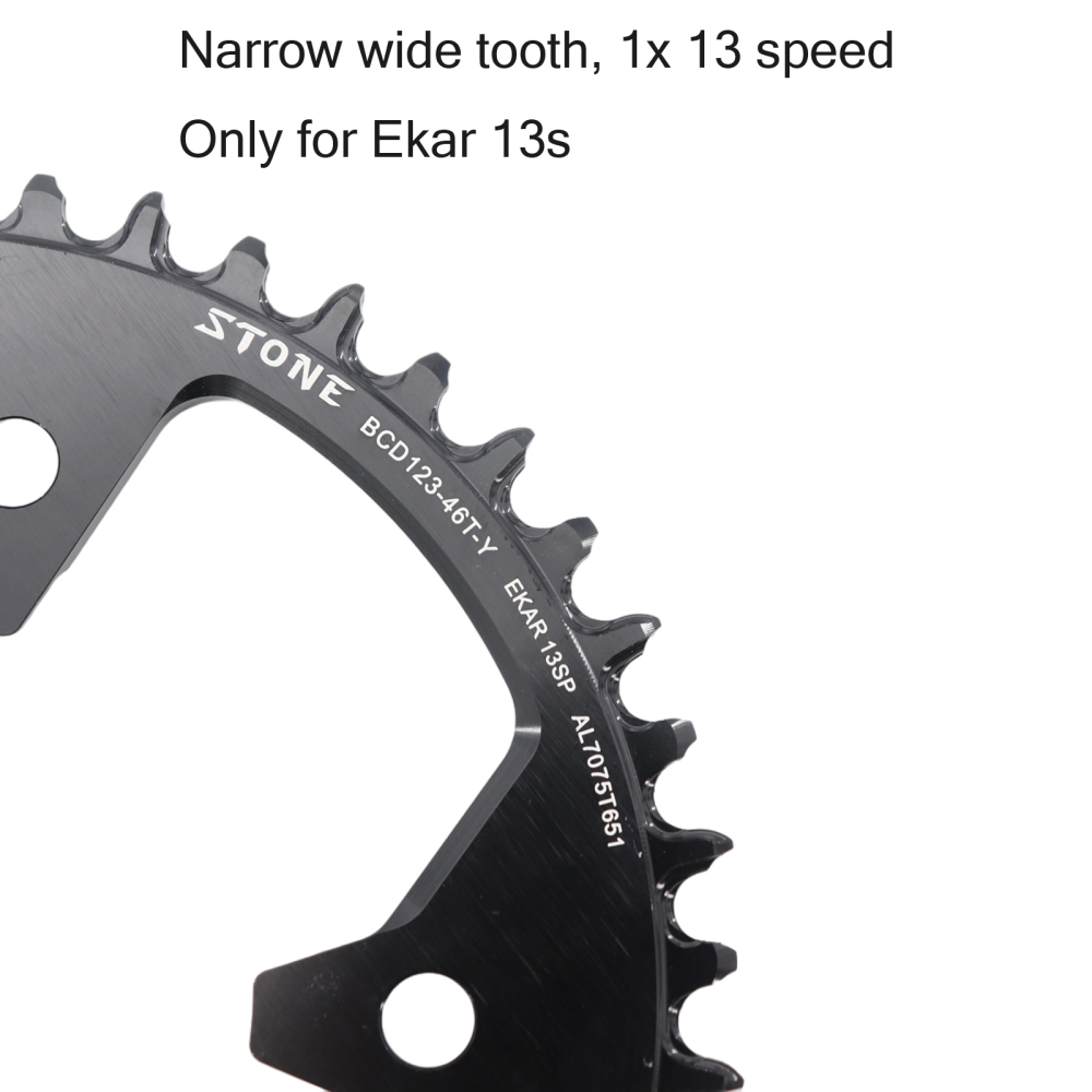 Stone 123BCD Bike Chainring Round for Campagnolo for Ekar Crank Gravel Road 1x13 Crankset for CP 13 Speed C13 Chain