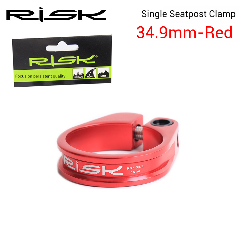 RISK K87 Mountain/Road Bike Seatpost Clamp with Quick Release Seat Tube Clamp Ring 31.8/34.9mm