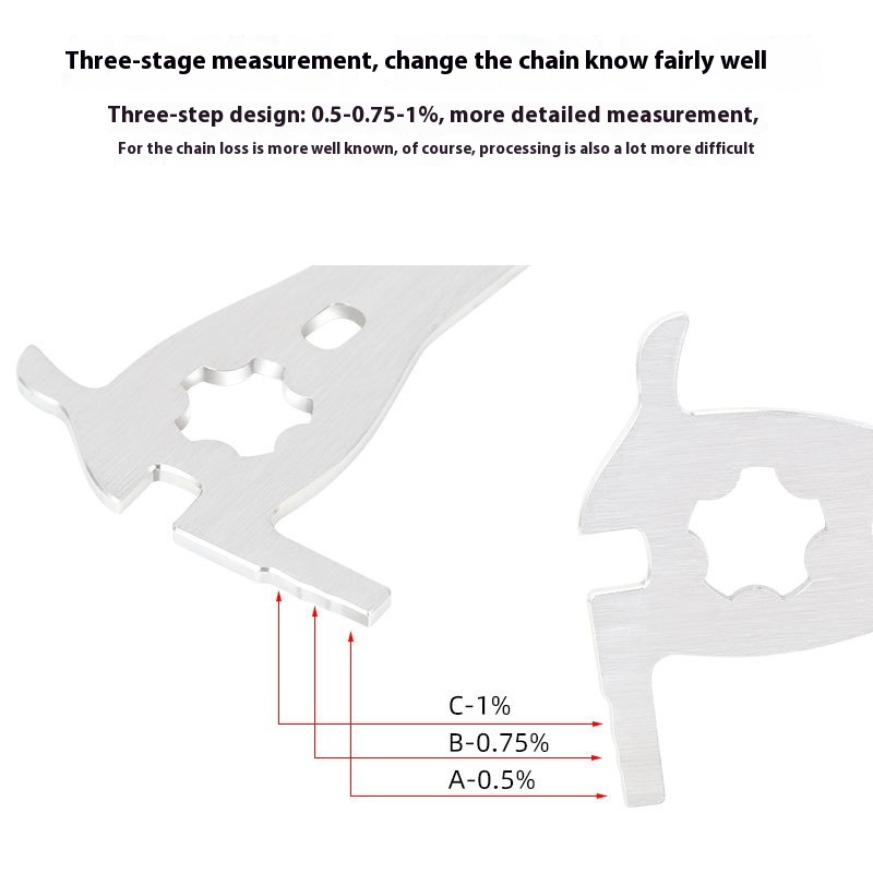 TOOPRE Mountain Bike Chain Measuring Tool Wear Gauge Chain Wear Indicator Tool