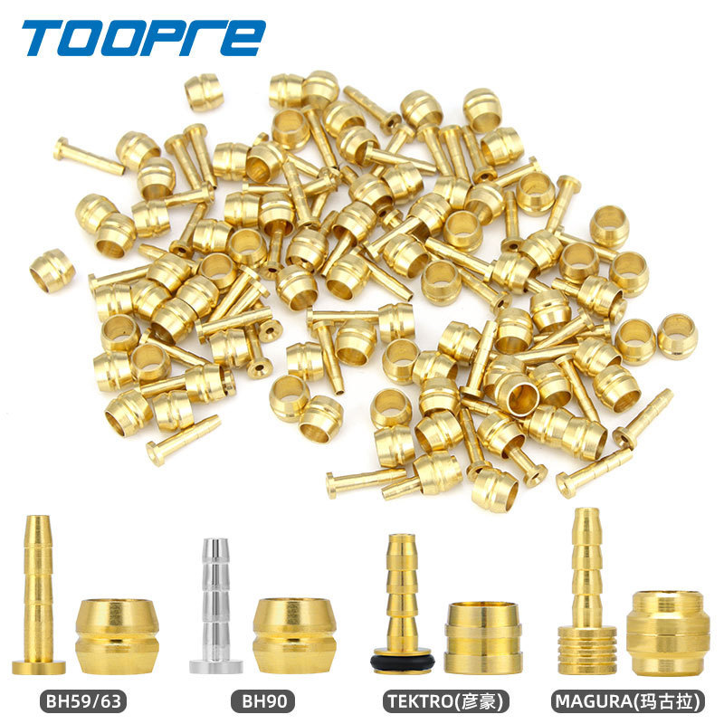 TOOPRE Mountain Bike BH-59/90 Disc Brake Hydraulic Oil Injection Accessories Oil Needle, Hose Compression Ring, T-Head Olive Head