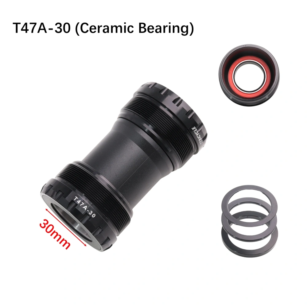 DJC Bike Bottom Bracket T47-Sieries Ceramic Bearing for MTB Road Bike Big Thread 24mm 30mm DUB 77 79 86.5 BB TT bicycle