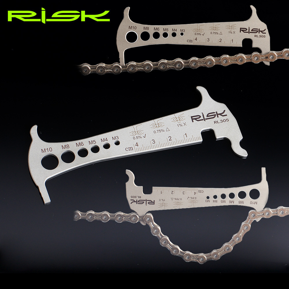 RISK Mountain Bike Chain Measuring Tool Chain Gauge Caliper Bicycle Chain Wear Inspection Tool
