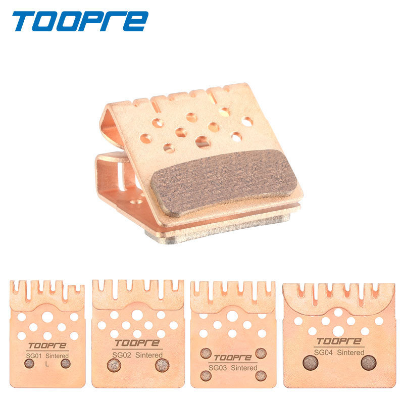 TOOPRE Mountain Bike Sintered Brake Pads, Four-Piston Road Bike Disc Brake, Ceramic Metal Heat Dissipation Brake Pads
