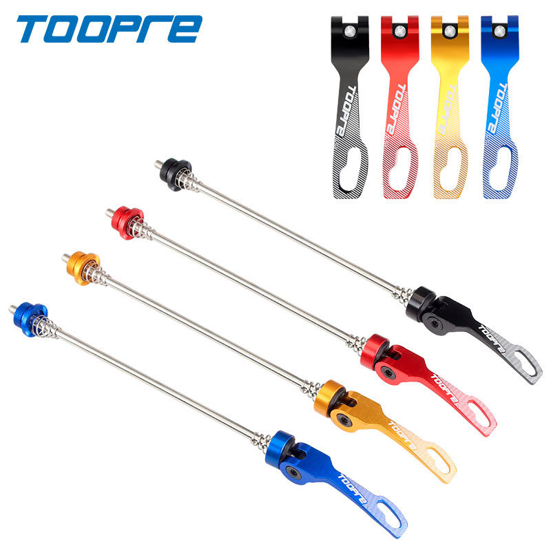 TOOPRE Mountain Bike Quick Release Skewer Hub Quick Release Skewer Axle Core Extended Quick Release Skewer Aluminum Alloy Quick Release Nut