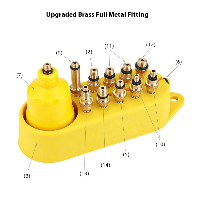 TOOPRE Bicycle Disc Brake Oil Change and Oil Filling Tool, Mountain Bike Brake Oil Universal Version with Metal Fittings
